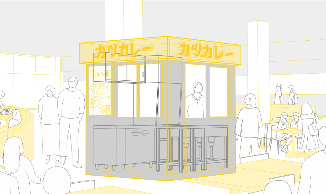 フードコートのカレー屋