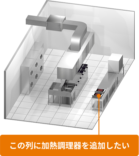 加熱調理器追加する図