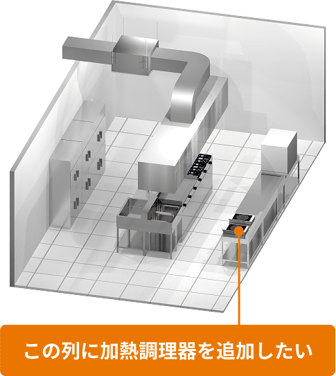 加熱調理器追加する図